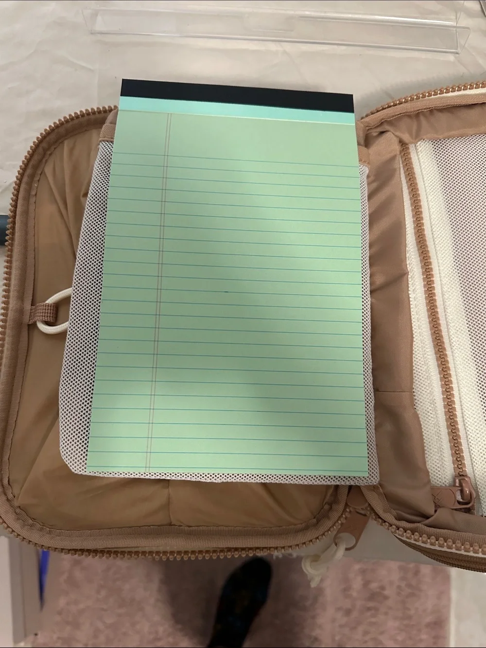 Zip-Folio Pouch with Notepad – Brown NWT
